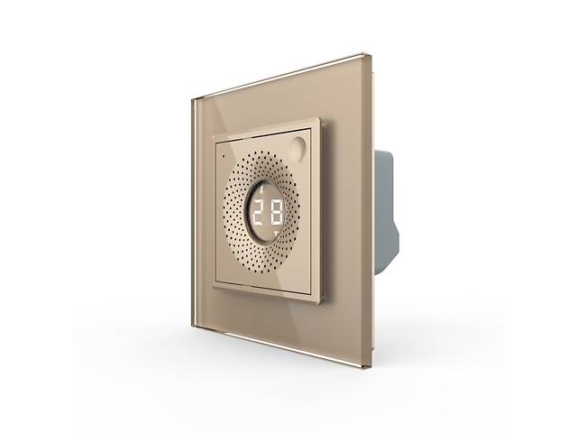Розумний датчик температури та вологості ZigBee термометр гігрометр Livolo золото скло (VL-FCEZ-2AP-13) - Фото 1