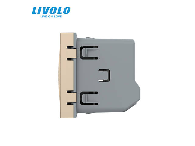 Розумний механізм дверний дзвінок-сирена ZigBee Livolo золото (VL-FCBZ-2AP) - Фото 2