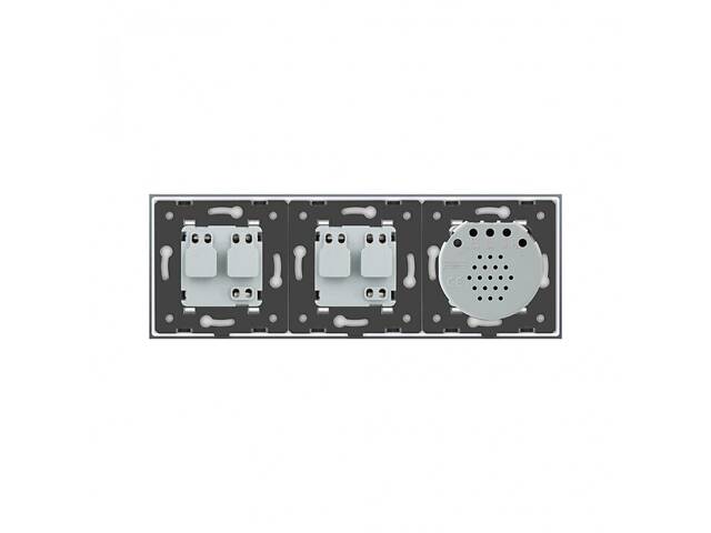 Розумний сенсорний ZigBee вимикач 1 сенсор 2 розетки Livolo золото скло (VL-C701Z/C7C2EU-13) - Фото 2