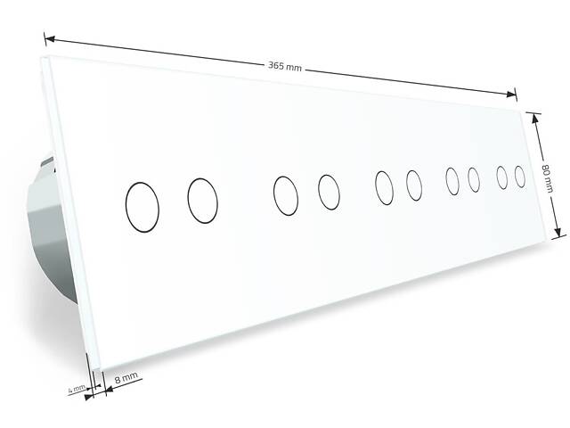 Розумний сенсорний ZigBee вимикач 10 сенсорів (2-2-2-2-2) Livolo білий скло (VL-C710Z-11) - Фото 4