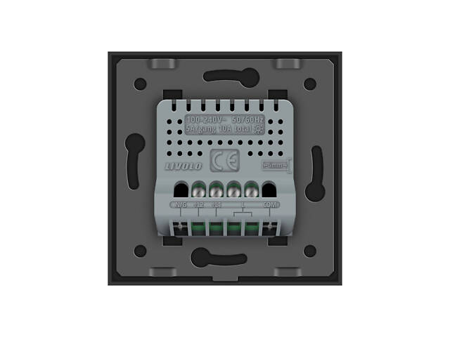 Умный сенсорный ZigBee выключатель 2 сенсора Livolo черный стекло (VL-C702Z-12) - Фото 6