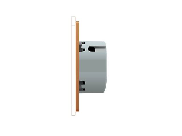Умный сенсорный ZigBee выключатель 4 сенсора (1-1-1-1) Livolo золото стекло (VL-C704Z-13) - Фото 6