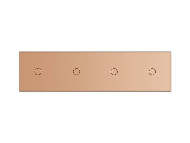 Умный сенсорный ZigBee выключатель 4 сенсора (1-1-1-1) Livolo золото стекло (VL-C704Z-13) - Фото 5