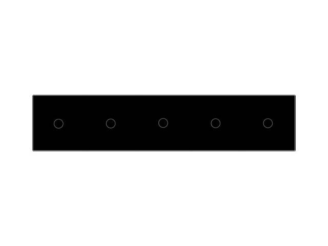 Умный сенсорный ZigBee выключатель 5 сенсоров (1-1-1-1-1) Livolo черный стекло (VL-C705Z-12) - Фото 3
