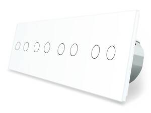 Розумний сенсорний ZigBee вимикач 8 сенсорів (2-2-2-2) Livolo білий (VL-C708Z-11)