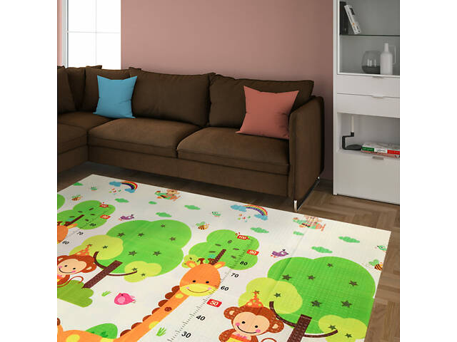 Розвиваючий термокилимок дитячий 180х200х0.8см 'Зростомір | Тварини зі словами' (266) SW-00000893 - Фото 9