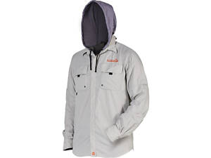 Рубашка Norfin Focus Hood Gray 657001-S летняя с длинным рукавом и капюшоном размер S