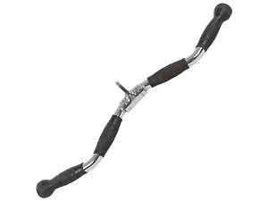 Ручка для верхньої тяги York Fitness 70см W-подібна з гумовими рукоятками, хром