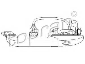 Ручка двери TOPRAN 108849 на VW PASSAT (3A2, 35I)