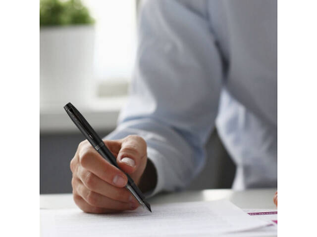 Перова ручка Parker IM 17 Achromatic Black BT FP F (22 911) - Фото 3