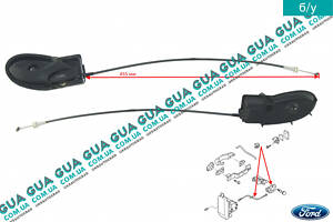 Ручка задней правой двери внутренняя с тросом XS41A22600AK Ford / ФОРД FOCUS I 1998-2004 / ФОКУС 1 98-04