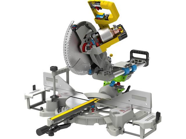 Ручная торцовочная пила с протяжкой по дереву STANLEY SM18 : 1800 Вт, глубина реза 92мм, круг 254 мм. - Фото 8