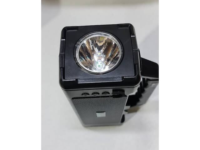 Ручной фонарь Bluetooth колонка 2 в 1 с солнечной панелью Аlloet №1597 - Фото 1