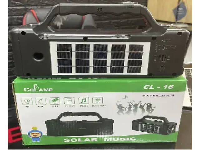 Ручной фонарь Bluetooth колонка 2 в 1 с солнечной панелью Аlloet №1597 - Фото 7