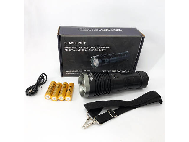 Ручний ліхтар Police AK138 WHITE LASER LED PM60-TG із зарядкою USB, що працює від 4х18650 акумуляторів - Фото 9
