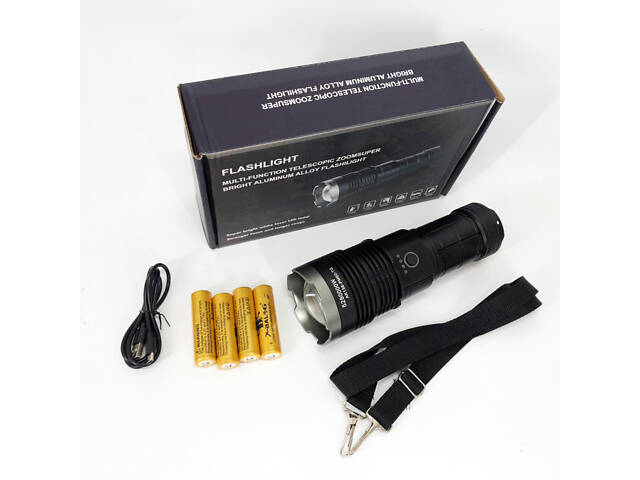 Ручний ліхтар Police AK138 WHITE LASER LED PM60-TG із зарядкою USB, що працює від 4х18650 акумуляторів - Фото 10