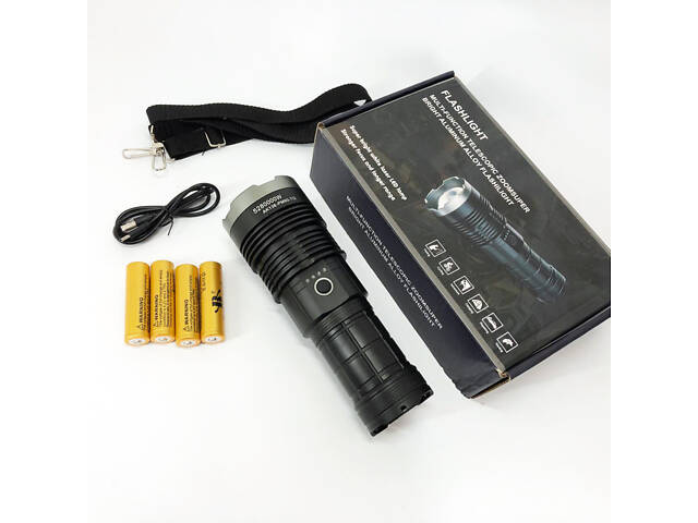 Ручний ліхтар Police AK138 WHITE LASER LED PM60-TG із зарядкою USB, що працює від 4х18650 акумуляторів - Фото 13