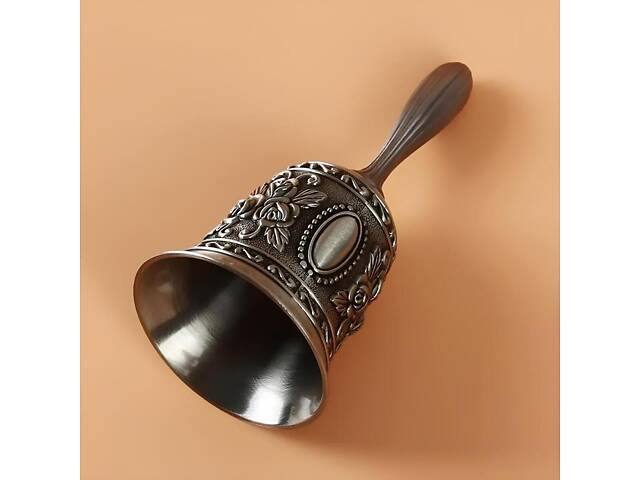 Ручний дзвін із цинкового сплаву RESTEQ 115х53 мм. Ручний дзвіночок із цинку - Фото 3