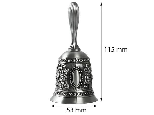 Ручний дзвін із цинкового сплаву RESTEQ 115х53 мм. Ручний дзвіночок із цинку - Фото 6