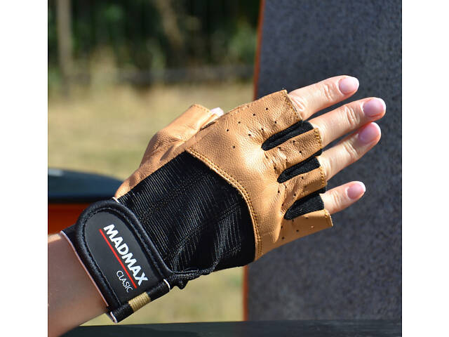Рукавички для фітнесу MadMax MFG-248 Clasic Brown XL - Фото 1