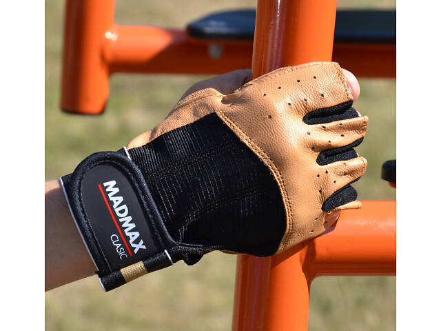 Рукавички для фітнесу MadMax MFG-248 Clasic Brown XL - Фото 7