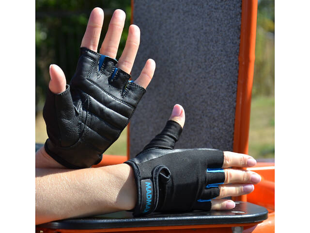 Рукавички для фітнесу MadMax MFG-251 Rainbow Turquoise L - Фото 5