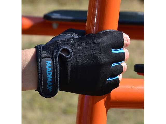 Рукавички для фітнесу MadMax MFG-251 Rainbow Turquoise L - Фото 7