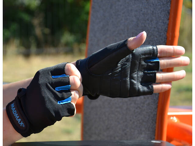 Рукавички для фітнесу MadMax MFG-251 Rainbow Turquoise L - Фото 8