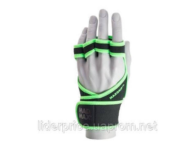 Рукавички для фітнесу MadMax MFG-303 MAXGRIP neoprene wraps Black/Grey L/XL , Оригінал! - Фото 1