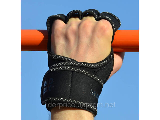 Рукавички для фітнесу MadMax MFG-303 MAXGRIP neoprene wraps Black/Grey L/XL , Оригінал! - Фото 9
