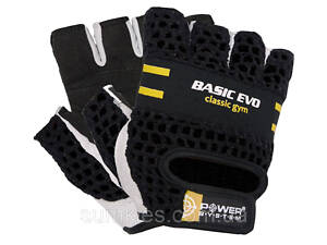 Рукавички для фітнесу Power System PS-2100 Basic EVO Black/Yellow Line M