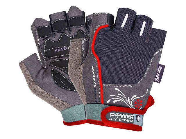 Рукавички для фітнесу Power System PS-2570 Woman’s Power жіночі Black/Red S - Фото 2