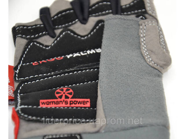 Рукавички для фітнесу Power System PS-2570 Woman’s Power жіночі Black/Red M , Оригінал! - Фото 4