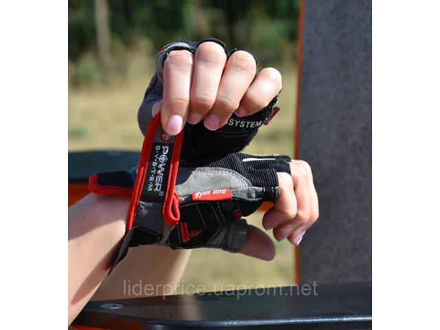 Рукавички для фітнесу Power System PS-2570 Woman’s Power жіночі Black/Red M , Оригінал! - Фото 10