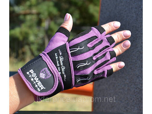 Рукавички для фітнесу Power System PS-2710 Fitness Chica жіночі Purple XS , Оригінал! - Фото 6