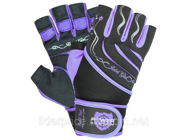 Рукавички для фітнесу Power System PS-2720 Rebel Girl жіночі Purple XS - Фото 1