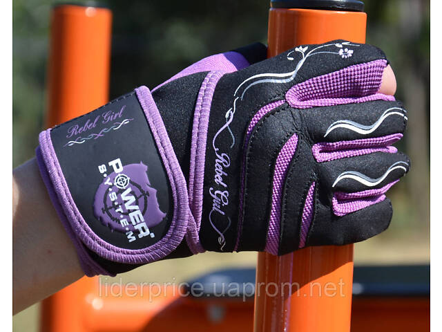 Рукавички для фітнесу Power System PS-2720 Rebel Girl жіночі Purple XS - Фото 6
