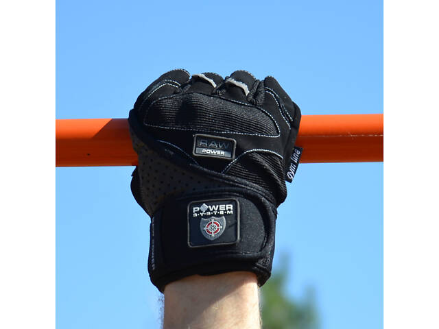 Рукавички для фітнесу Power System PS-2850 Raw Power Black/Grey XL - Фото 2