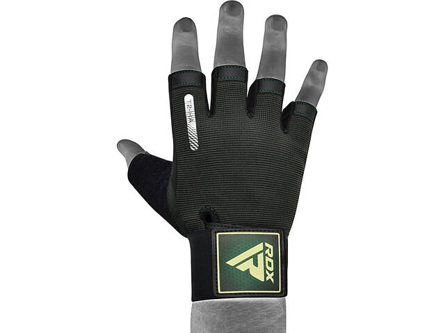 Перчатки для фитнеса RDX T2 Half Army Green S - Фото 4