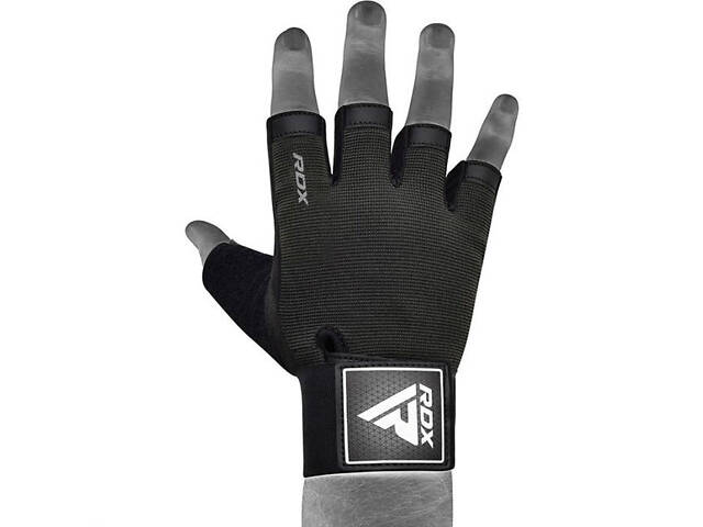 Рукавички для фітнесу RDX T2 Half Black PLUS-LX - Фото 4