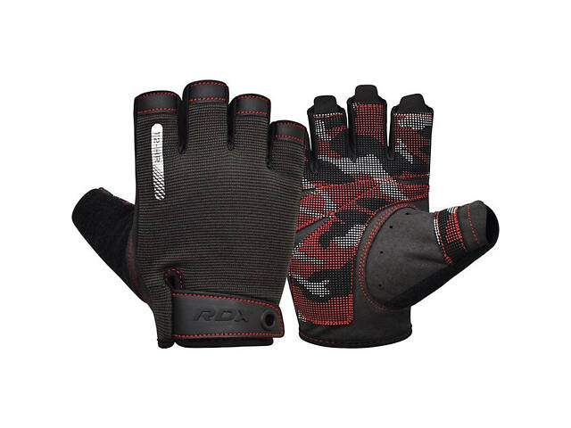 Рукавички для фітнесу RDX T2 Half Red XL - Фото 1
