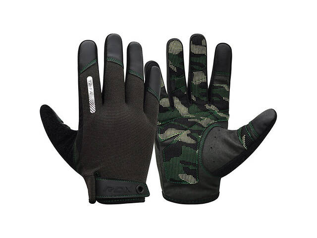 Рукавички для фітнесу RDX T2 Touch Screen Friendly Full Fingerf Army Green S - Фото NaN
