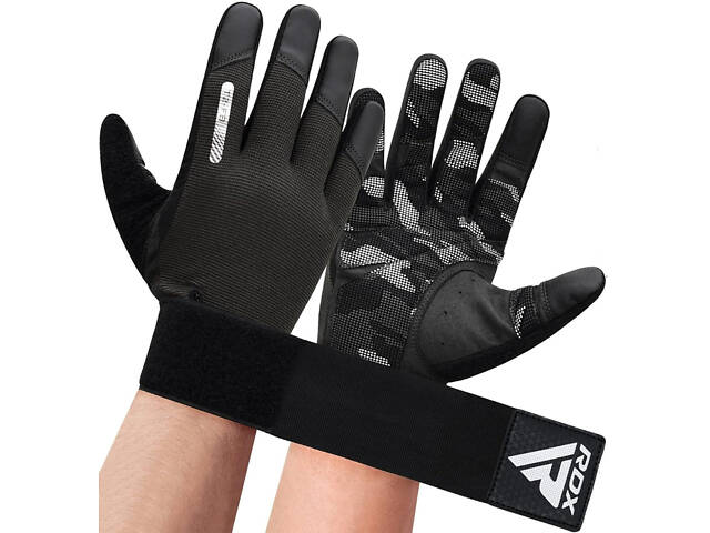 Перчатки для фитнеса RDX T2 Touch Screen Friendly Full Fingerf Black M - Фото 5