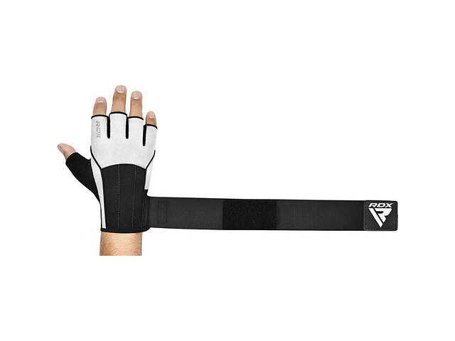 Рукавички для фітнесу RDX W3 WHITE WITH EVA PADDING-S - Фото 2
