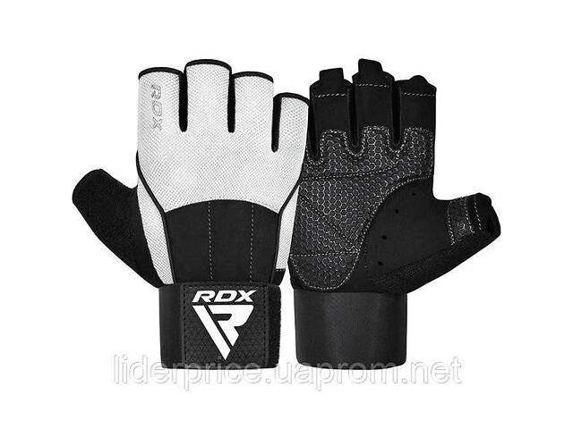 Рукавички для фітнесу RDX W3 WHITE WITH EVA PADDING-M - Фото 1