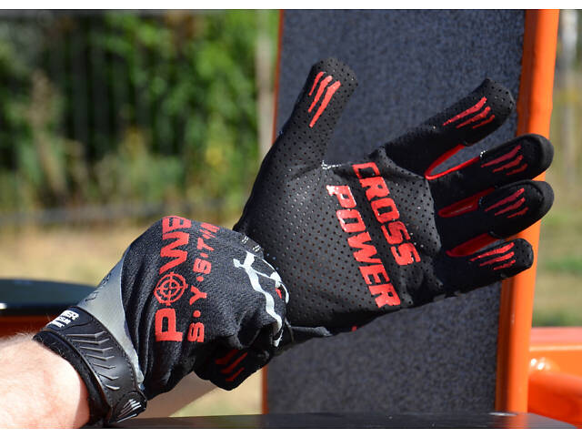 Рукавички для кросфіту з довгим пальцем Power System PS-2860 Cross Power Black/Red XL - Фото 8
