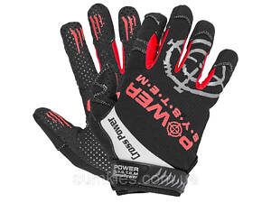 Рукавички для кросфіту з довгим пальцем Power System PS-2860 Cross Power Black/Red L