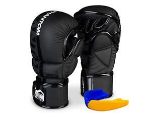 Рукавиці для ММА Phantom APEX Sparring Black L/XL (капа в подарунок)