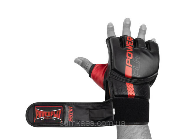 Рукавиці для MMA PowerPlay 3093 Чорні S - Фото 3