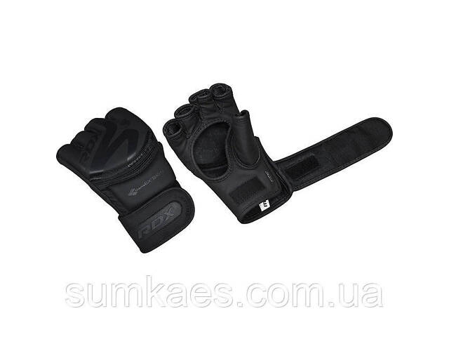 Рукавиці для ММА RDX F15 Noir Matte Black S (капа в комплекті) - Фото 7